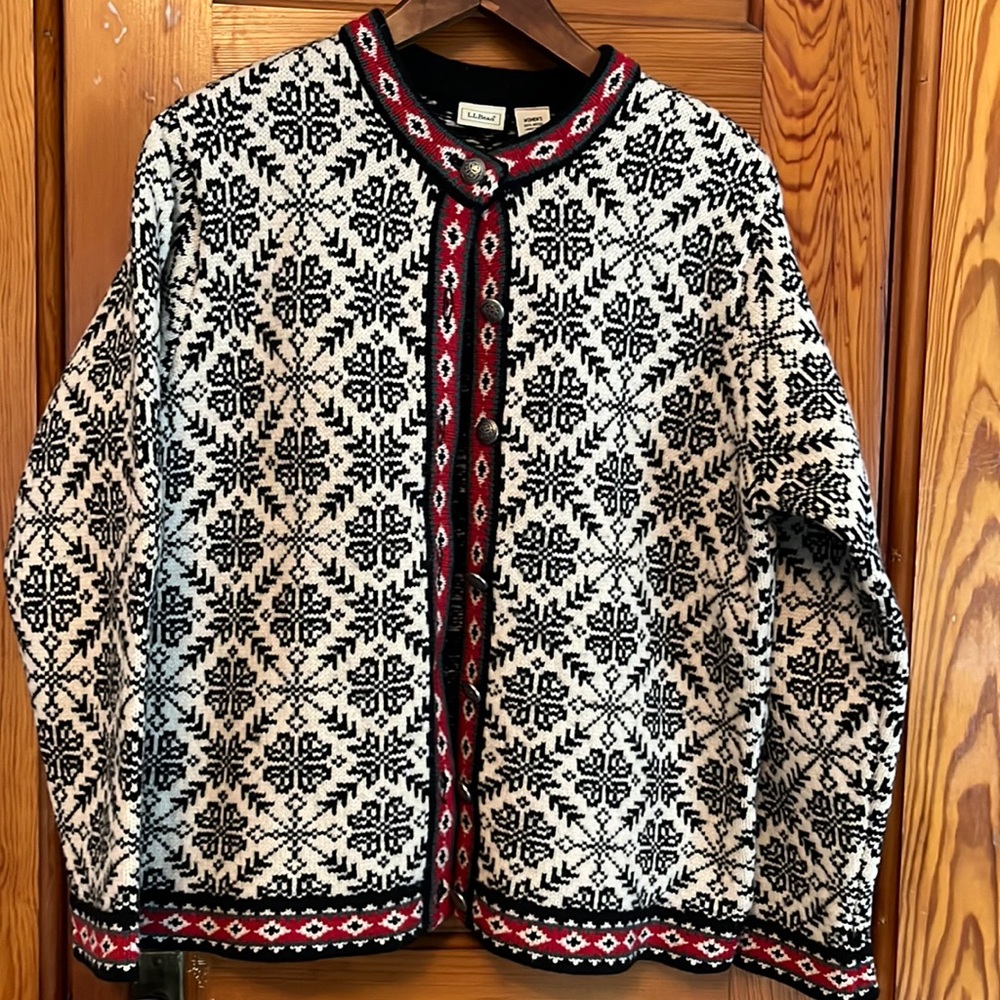 LL Bean Wool Cardigan Jacket